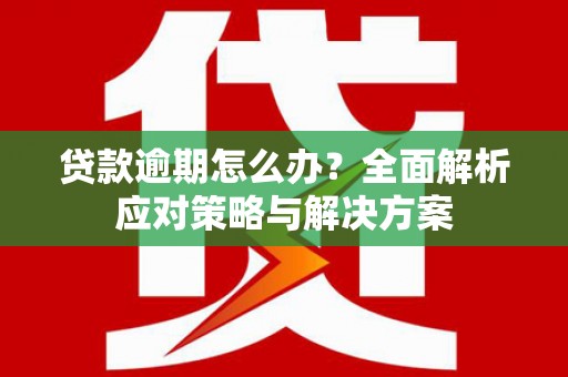 永寿贷款逾期怎么办？全面解析应对策略与解决方案