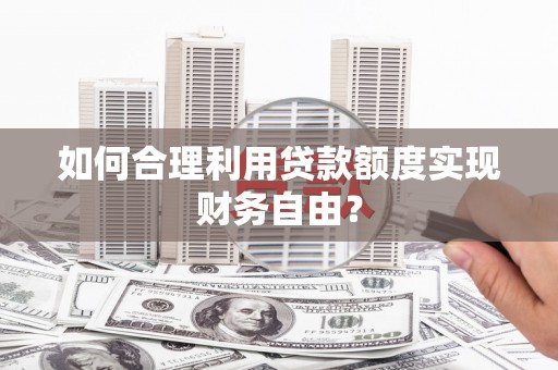 安乐如何合理利用贷款额度实现财务自由？