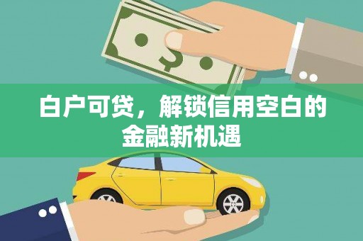 海东白户可贷，解锁信用空白的金融新机遇