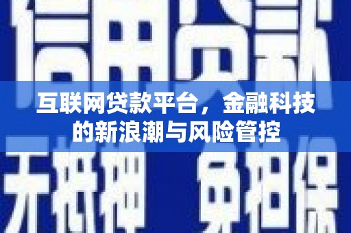米脂互联网贷款平台，金融科技的新浪潮与风险管控