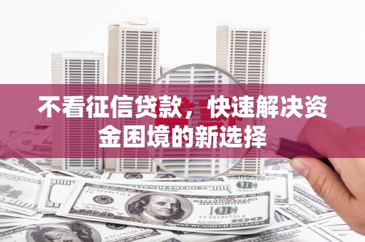 雁塔不看征信贷款，快速解决资金困境的新选择