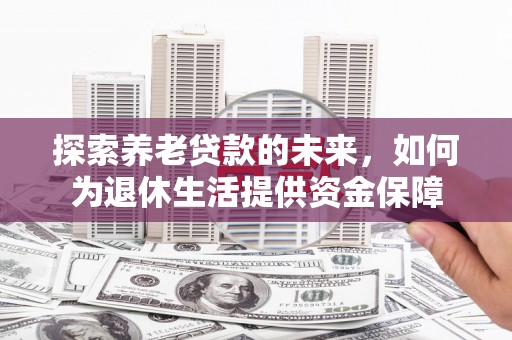 芦洲探索养老贷款的未来，如何为退休生活提供资金保障