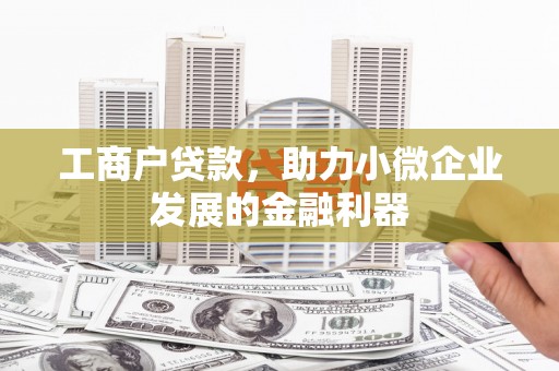 来义工商户贷款，助力小微企业发展的金融利器