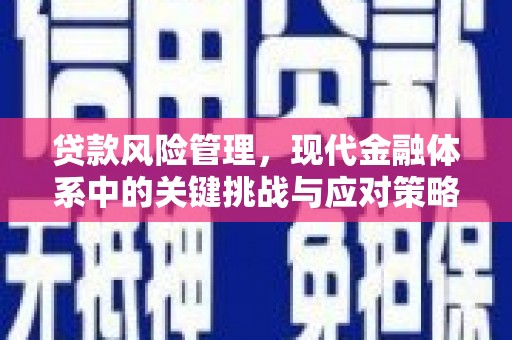 水磨沟贷款风险管理，现代金融体系中的关键挑战与应对策略